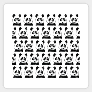 Happy pandas pattern Sticker